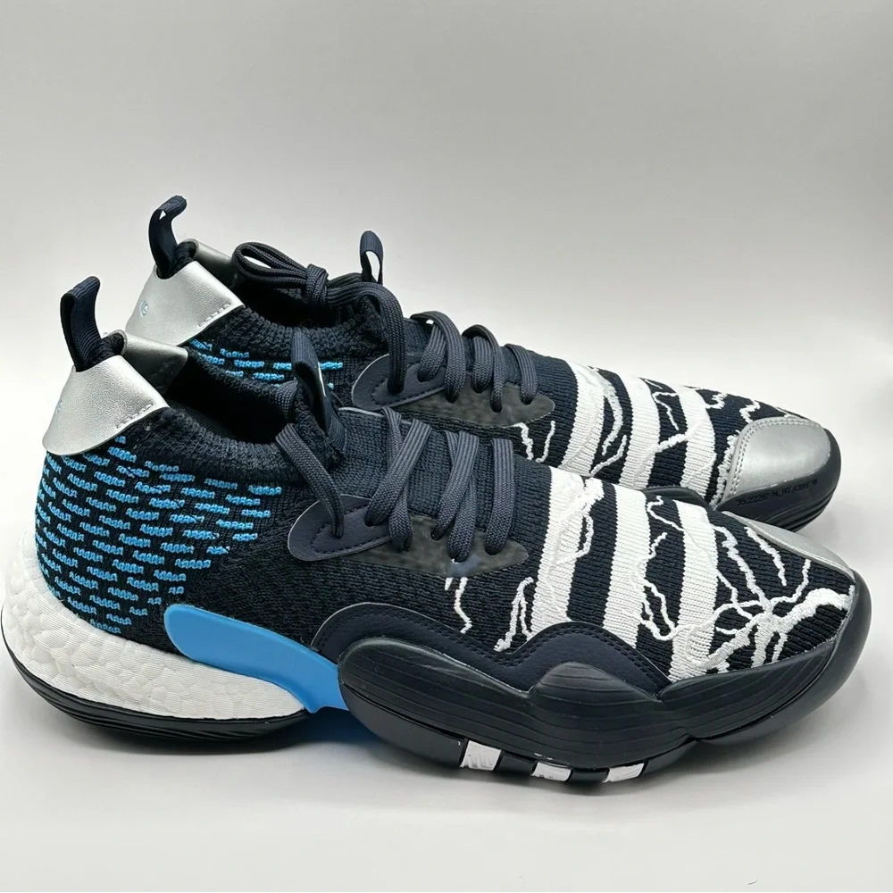 Men’s Adidas Trae Young Basketball Sneakers Blue WhiteSize 11 Sneakers ID2210 - Picture 3 of 11
